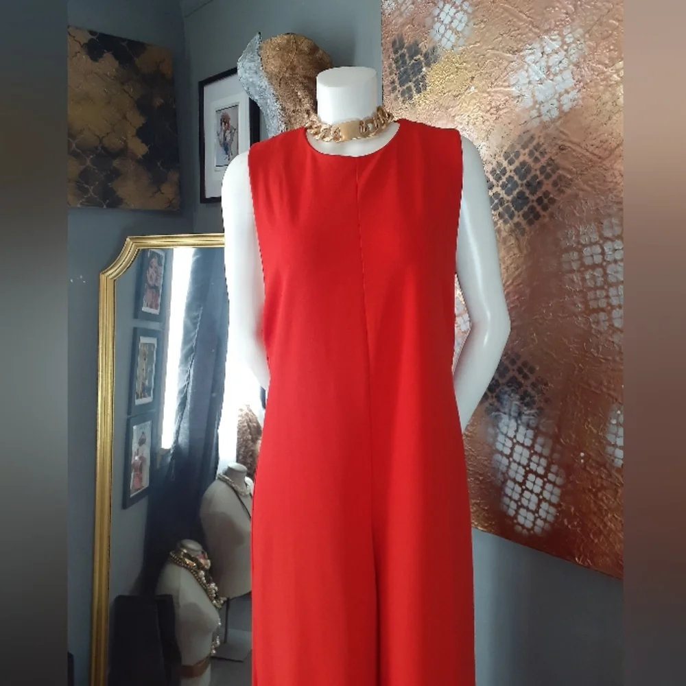 Zara Red Sleeveless Jumpsuit - Picture 11 of 16